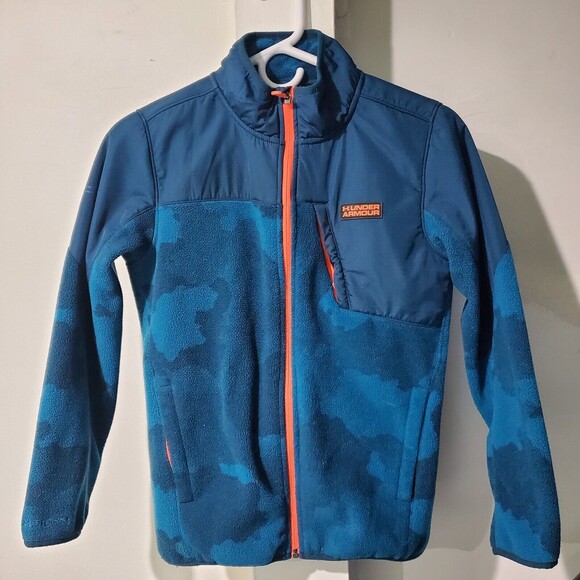 Under Armour Fleece Jacket Techno Teal Young Medium NWT - Picture 9 of 9